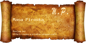 Masa Piroska névjegykártya