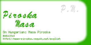 piroska masa business card